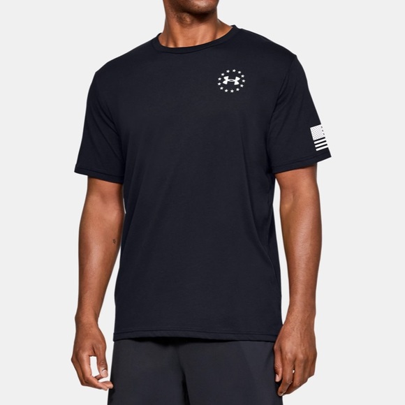 Under Armour Other - 3/$20 Under Armour Freedom Flag Shirt Black/White